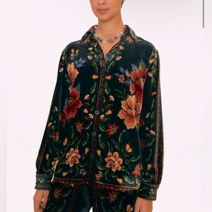 Farm Rio Velvet Macaws Garden Shirt $220